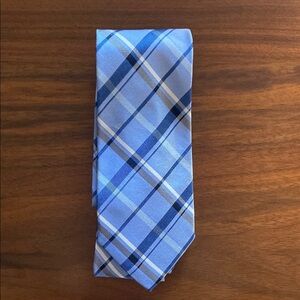Chaps Blue Plaid Tie Classic Accessory